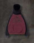 SUDADERA CON CAPUCHA Y MÁSCARA SUMMIT (CARMESÍ)