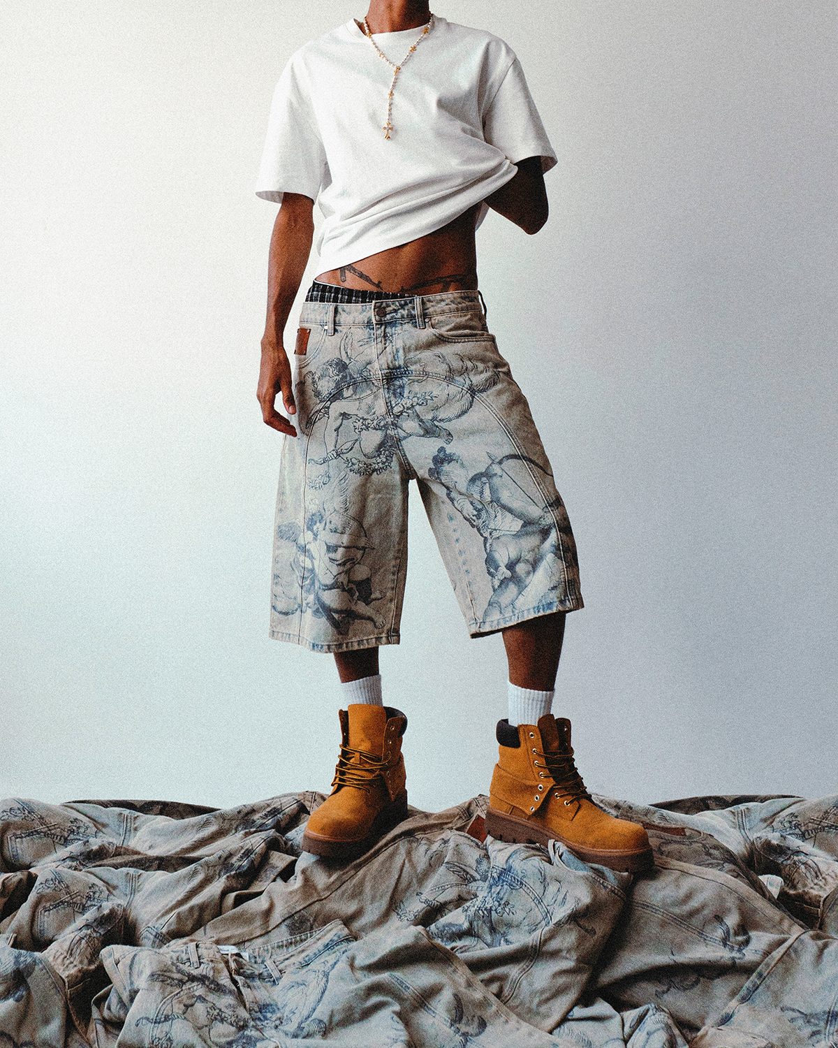 SHORTS ANGEL DÉLAVÉS BLEUS