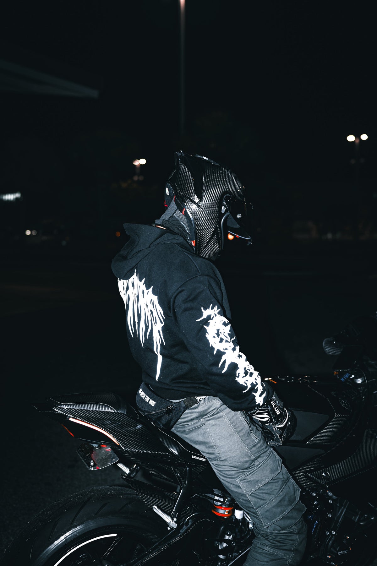 Reflecterende hoodie Abyss Script