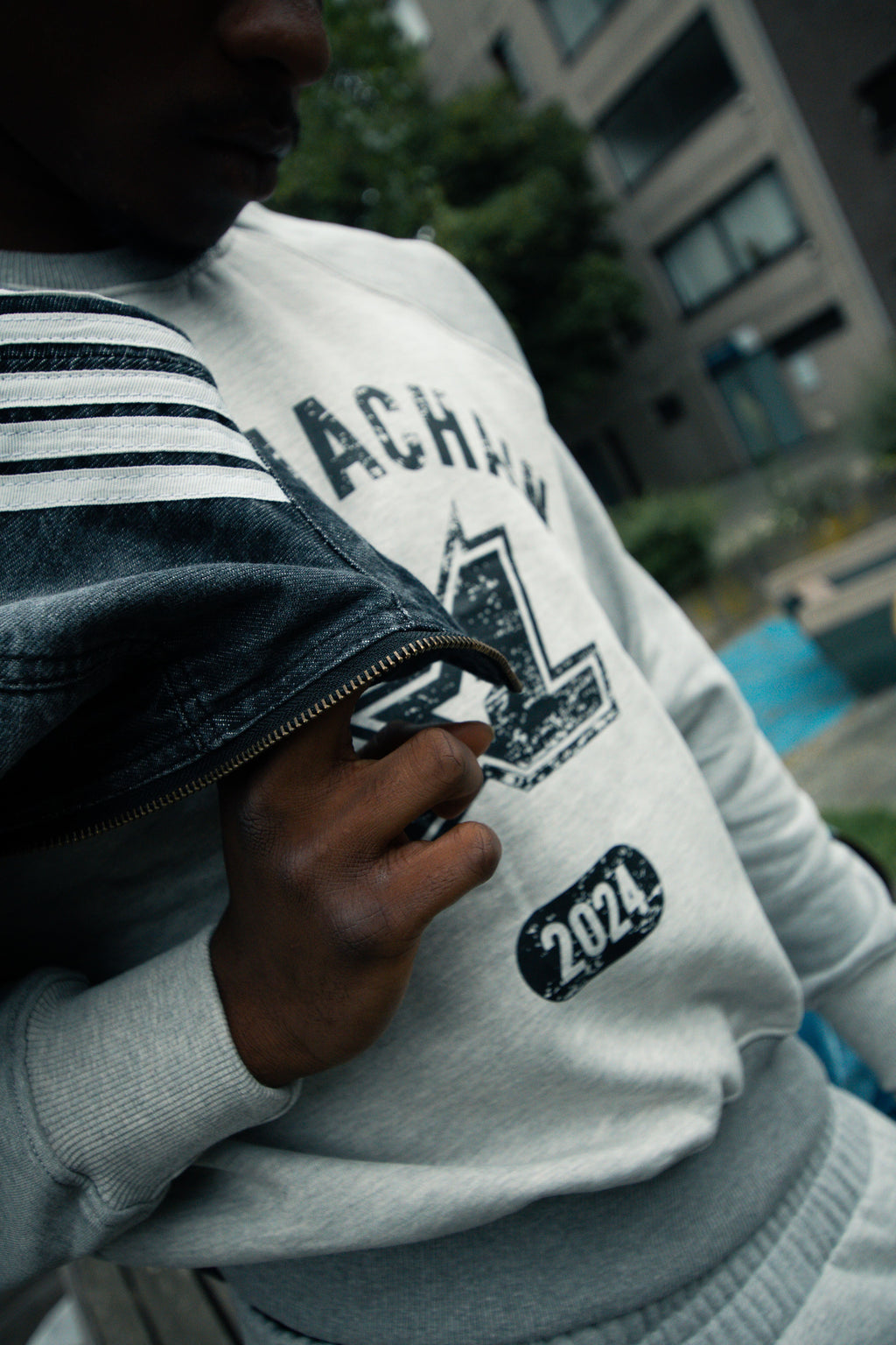 Crewneck High School Grey