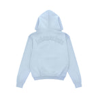 Distressed Zip Hoodie Baby Blue