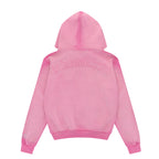 Distressed Zip-Hoodie Pink