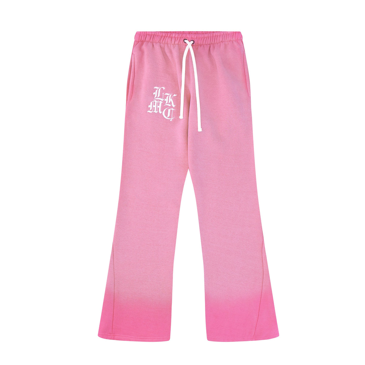Roze uitlopende joggingbroek