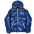 Endgrößen: Pufferjacke in Blau & Weiß