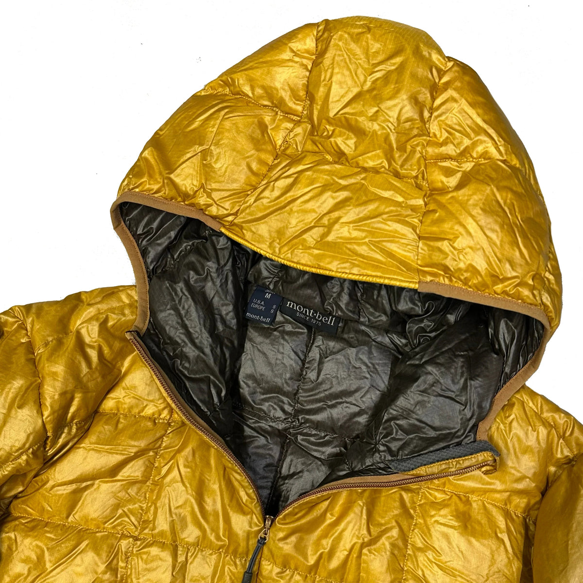 Final Sizes: Square Stitch Puffer Jacket In Yellow