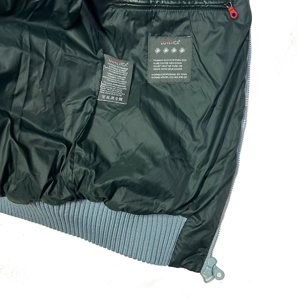 Endgrößen: Square Stitch Puffer-Jacke in Dunkelgrün & Blau