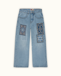 Tapis en patchwork de jean
