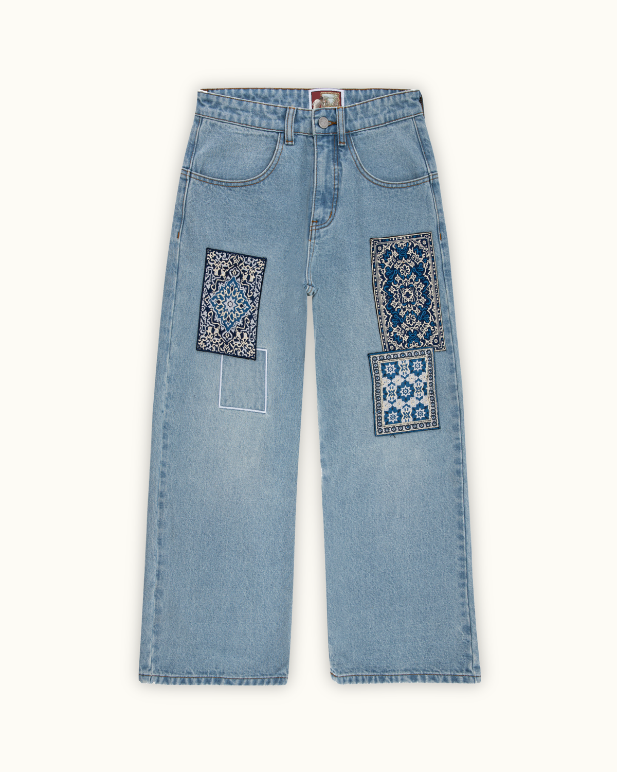 Teppich aus Denim-Patchwork