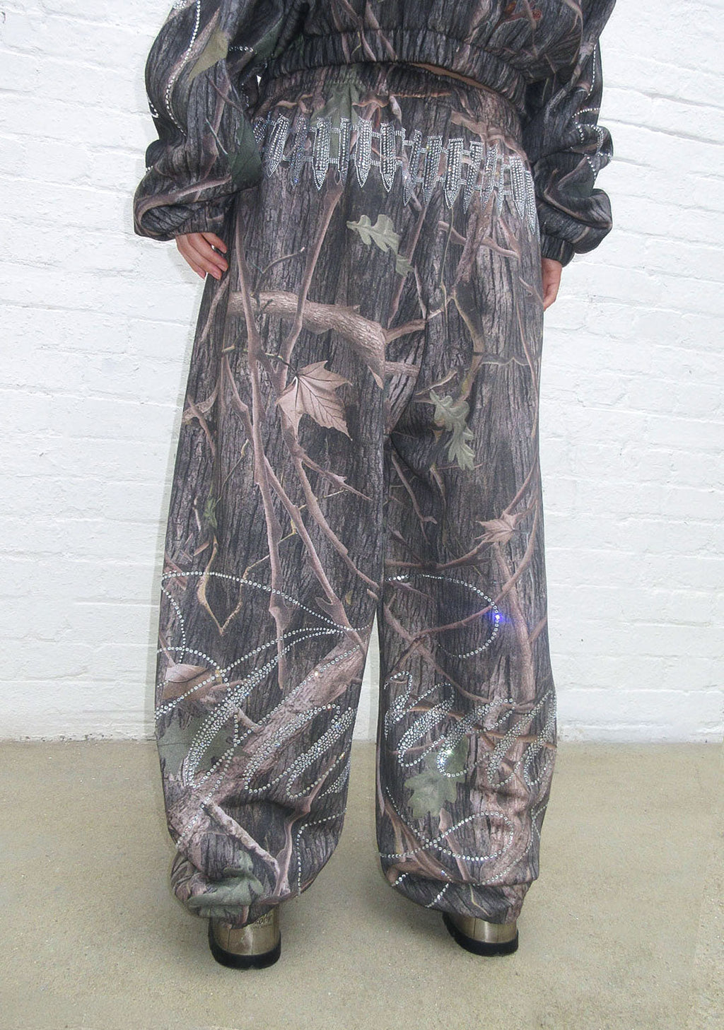 ENEMY RHINESTONE-JOGGINGHOSE TREE-CAMO