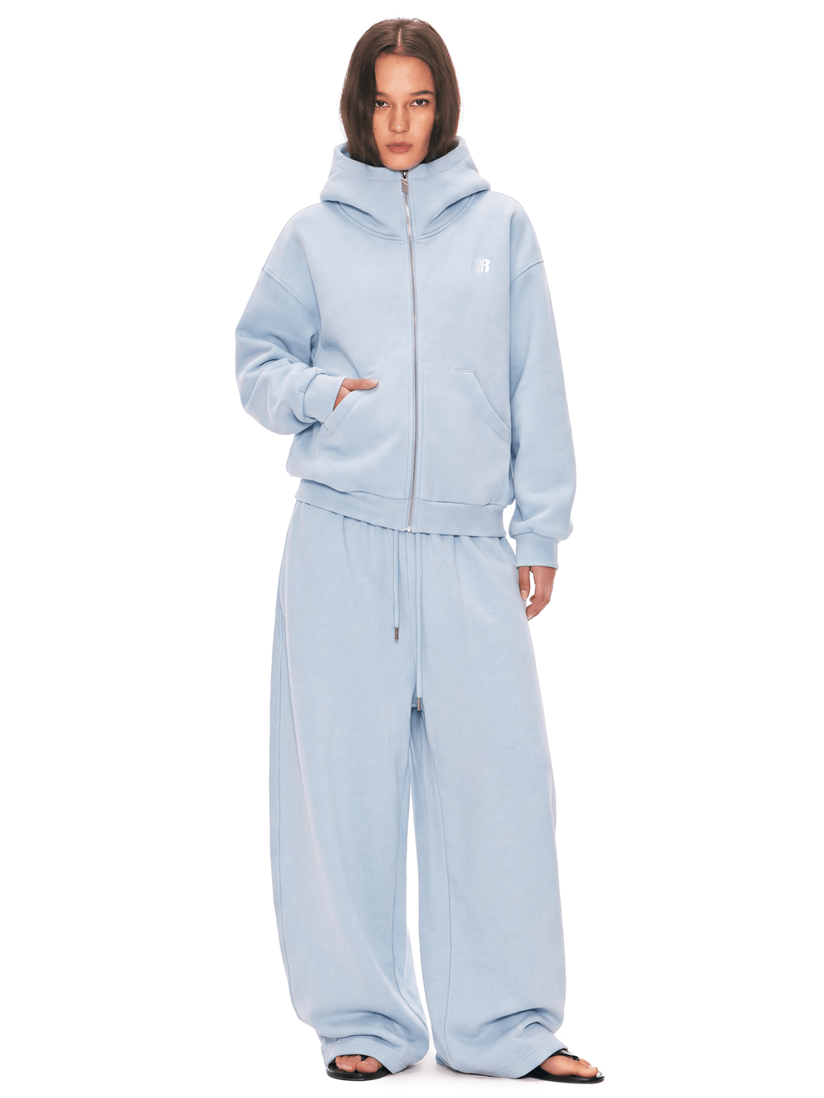 Cloud-hoodie met rits