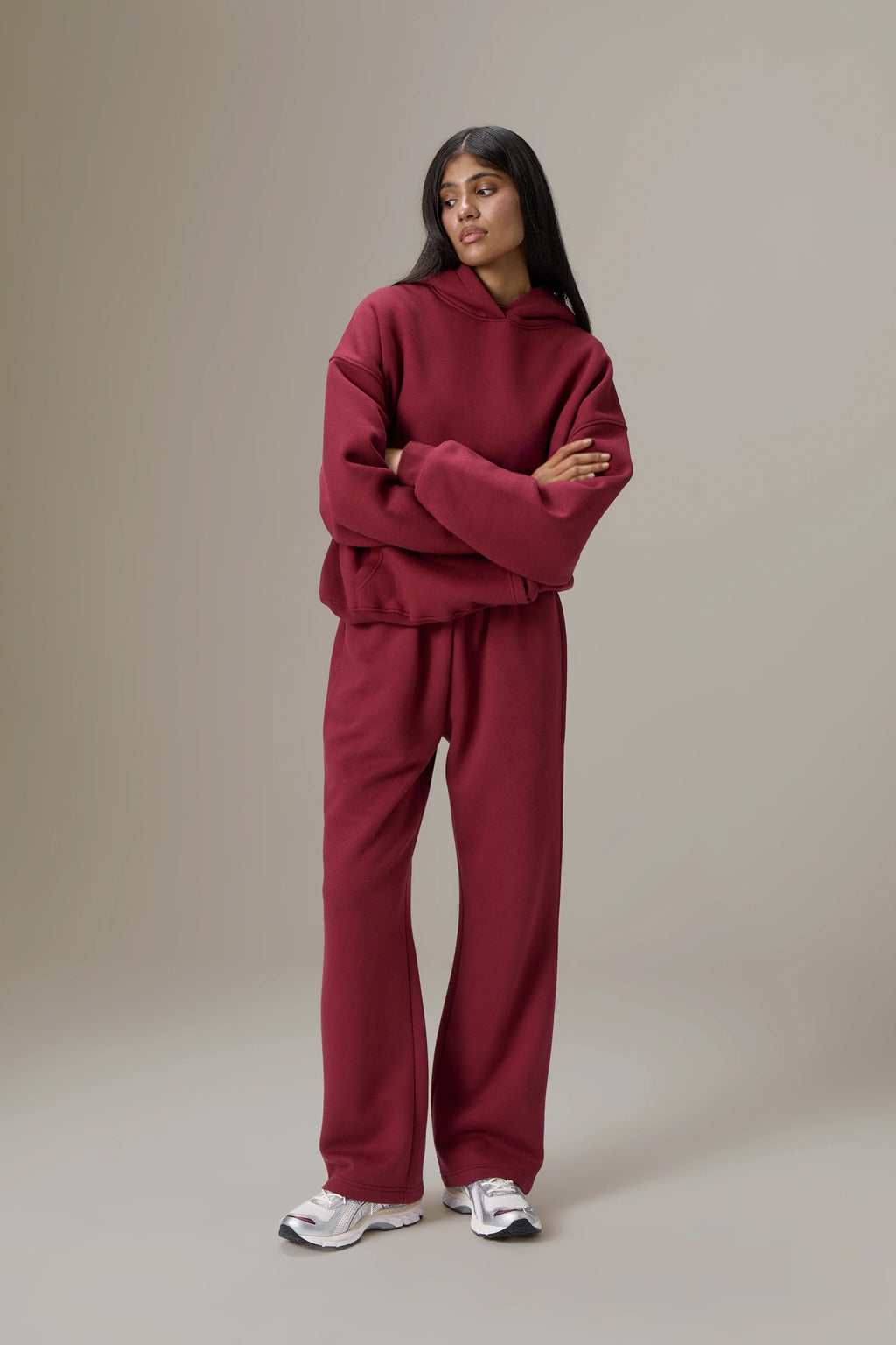 Petite Classic Hoodie in Burgunderrot