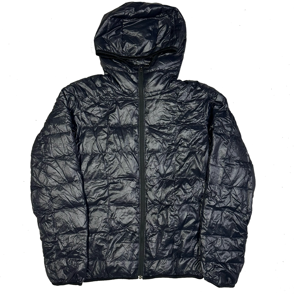 Letzte Größen: Square Stitch Steppjacke in Schwarz