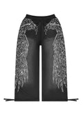 PANTALON DE JOGGING OVERSIZE À STRASS FALLEN NOIR DÉLAVÉ