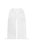 FALLEN RHINESTONE oversized joggingbroek WIT