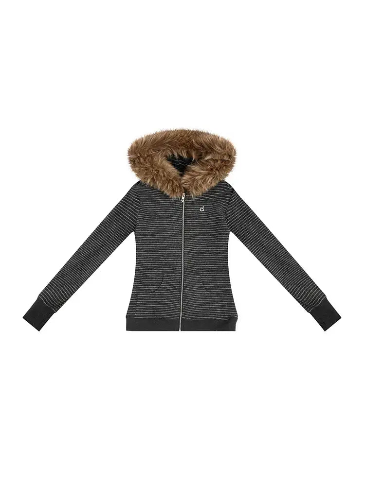 Gestreifter Slim Hoodie Chill
