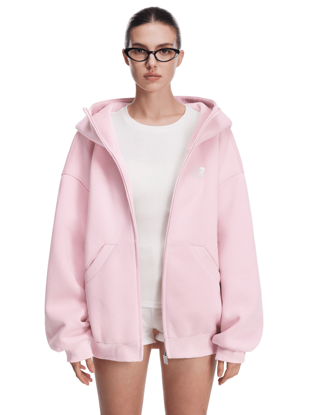 Cloud-hoodie met rits