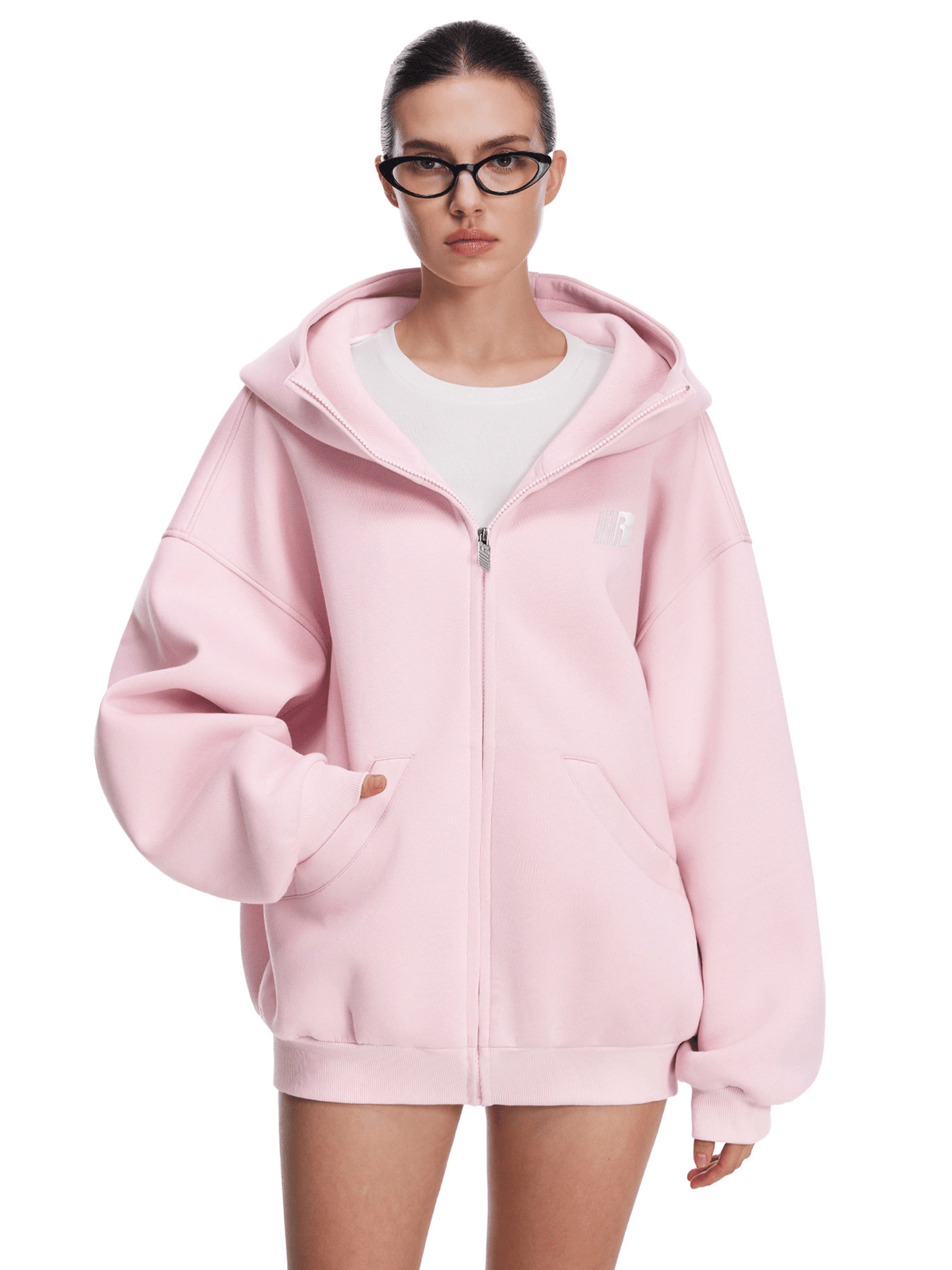Cloud-hoodie met rits