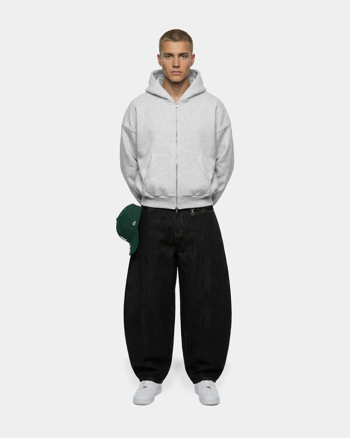 Zwarte baggy jeans met ballonpijpen