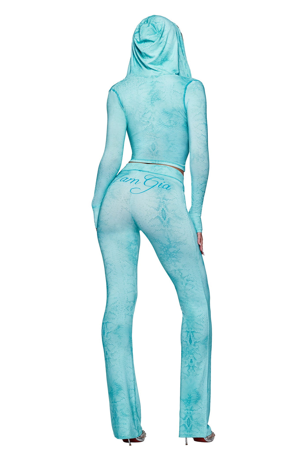 BLARE TRACKPANT - TEAL SERPENTINE