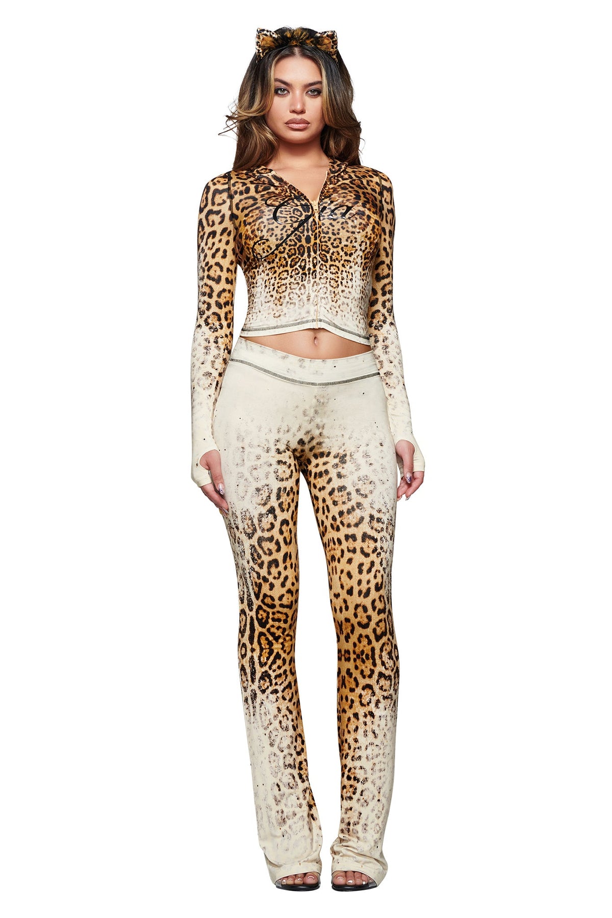 SWEAT À CAPUCHE BLARE - PANTHERA DÉLAVÉ CRÈME