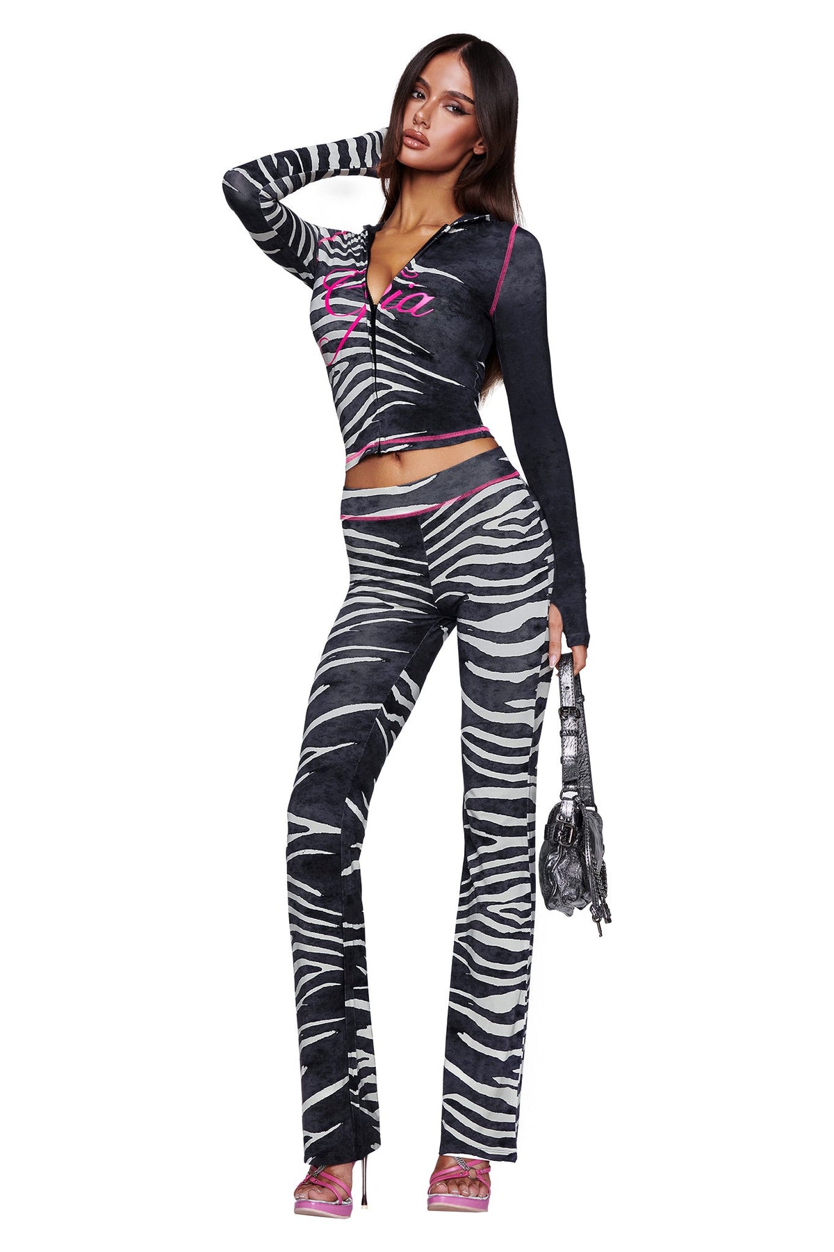 BLARE TRACKPANT - BLACK WILD SIDE