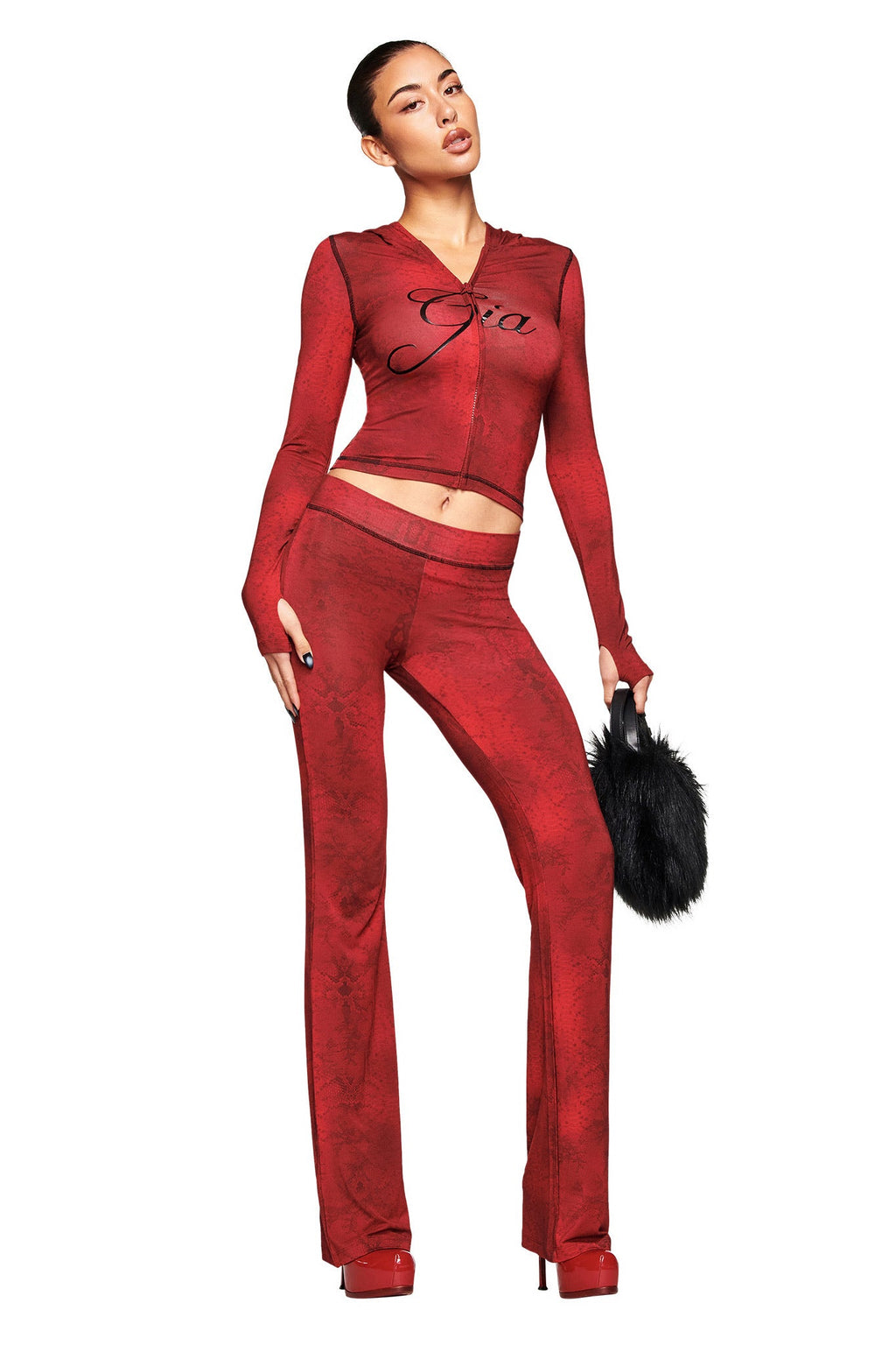 SWEAT À CAPUCHE BLARE - SERPENTINE ROUGE