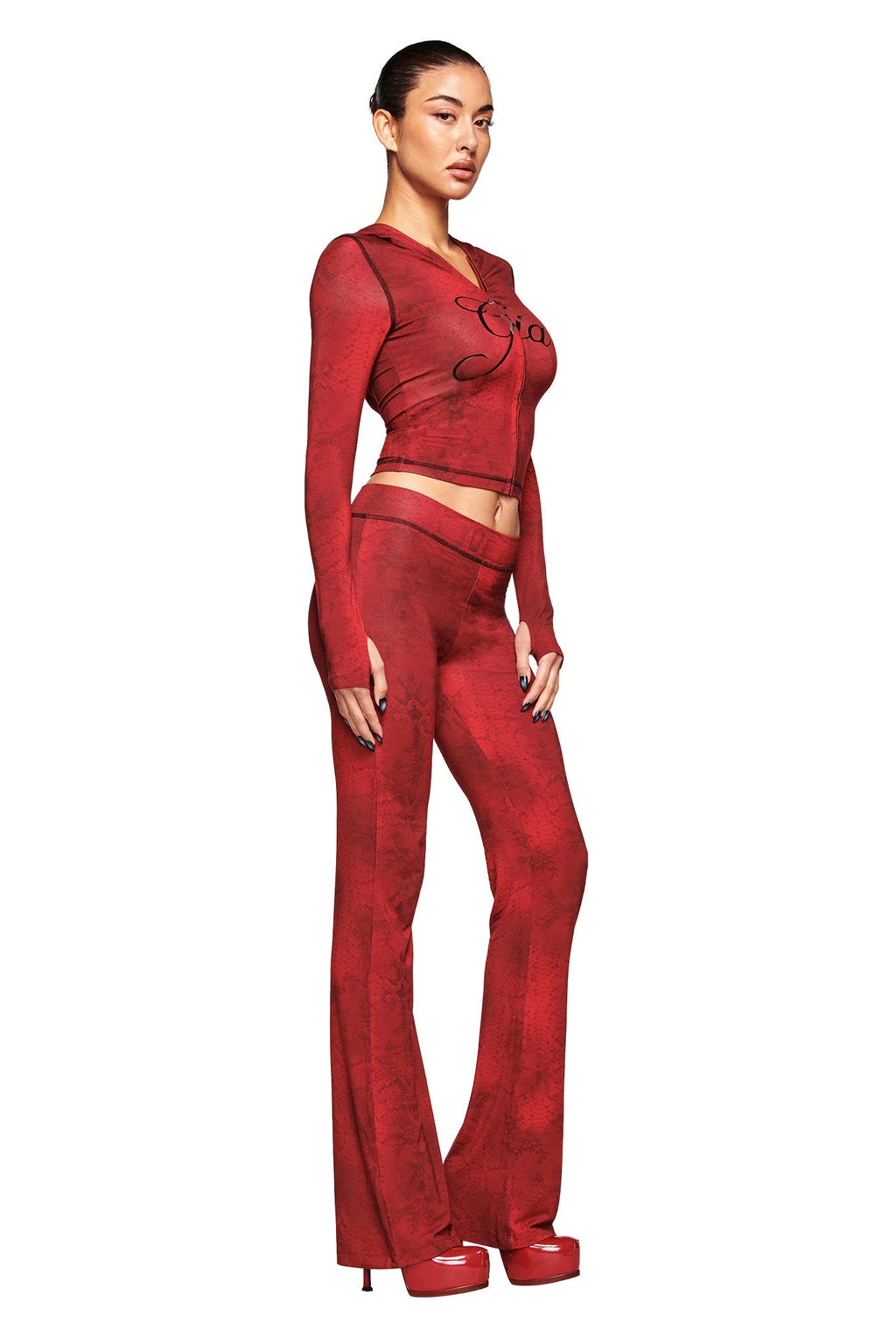 SWEAT À CAPUCHE BLARE - SERPENTINE ROUGE