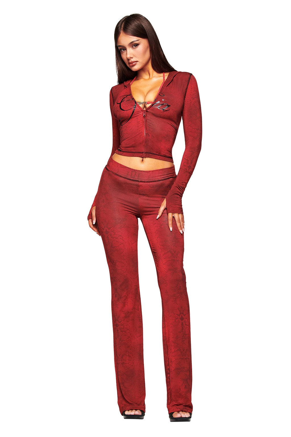 SWEAT À CAPUCHE BLARE - SERPENTINE ROUGE