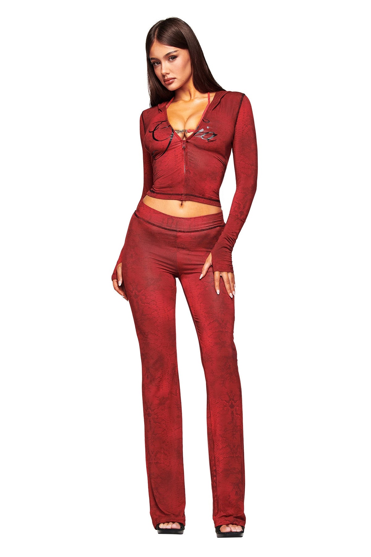 SWEAT À CAPUCHE BLARE - SERPENTINE ROUGE