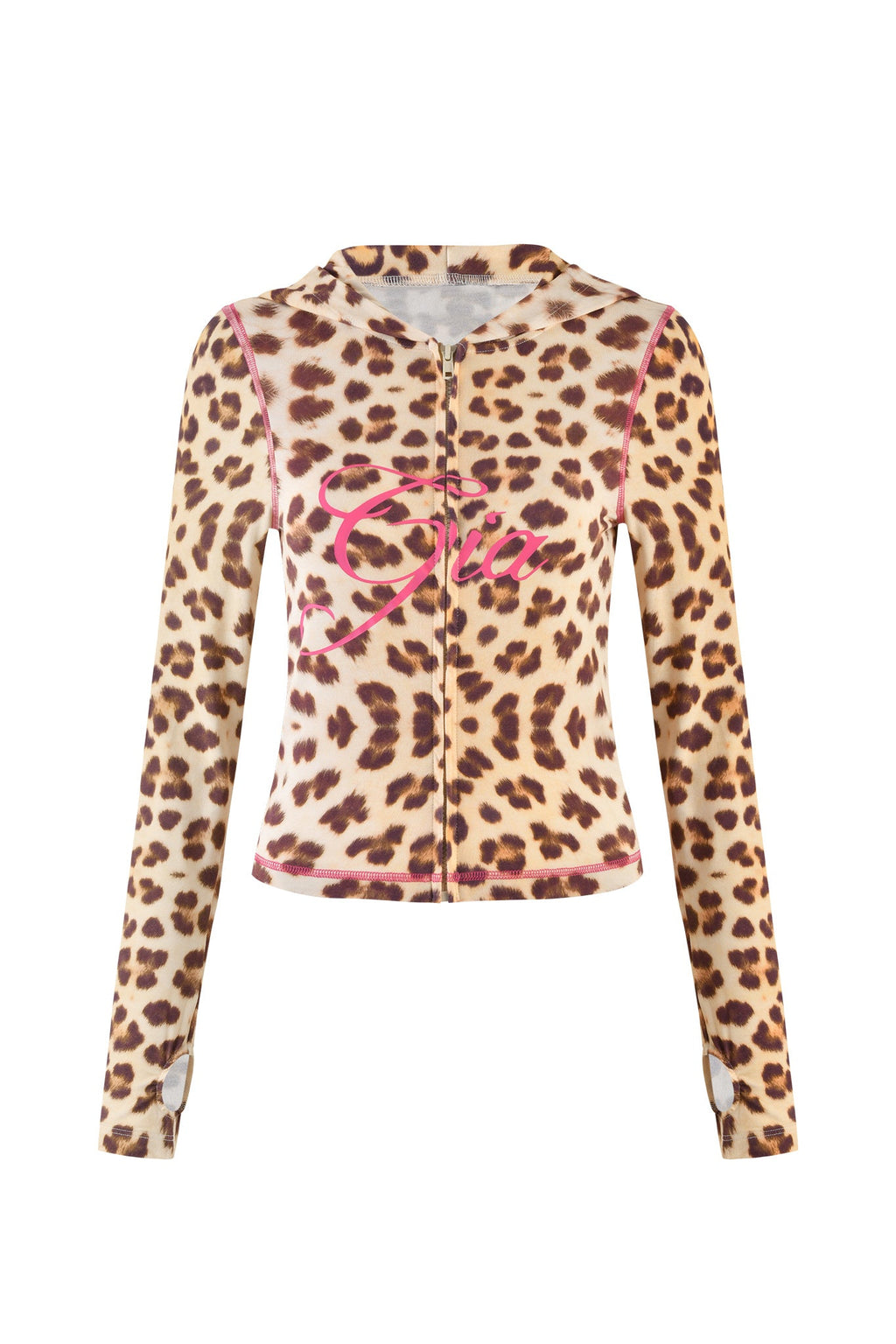 BLUZA Z KAPTUREM BLARE - NEUTRALNA: LEOPARD: WILD CARD