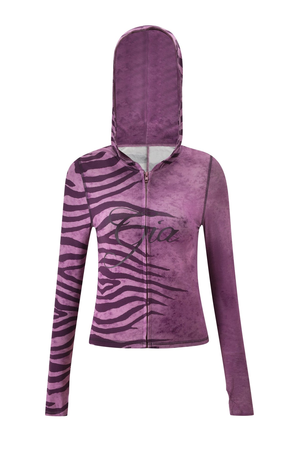 FELPA CON CAPPUCCIO BLARE - PRUGNA WILD SIDE
