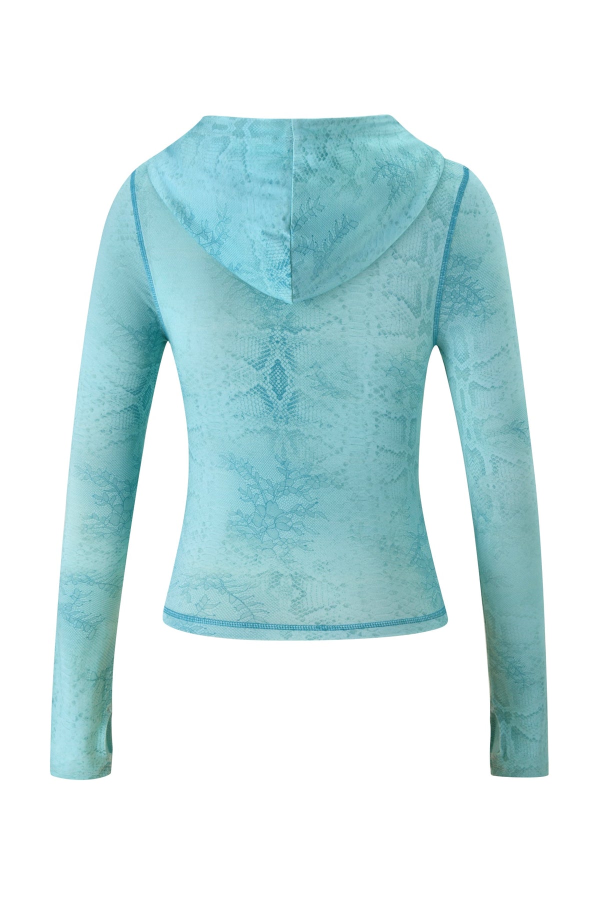 BLARE KAPUZENPULLI - TEAL SERPENTINE