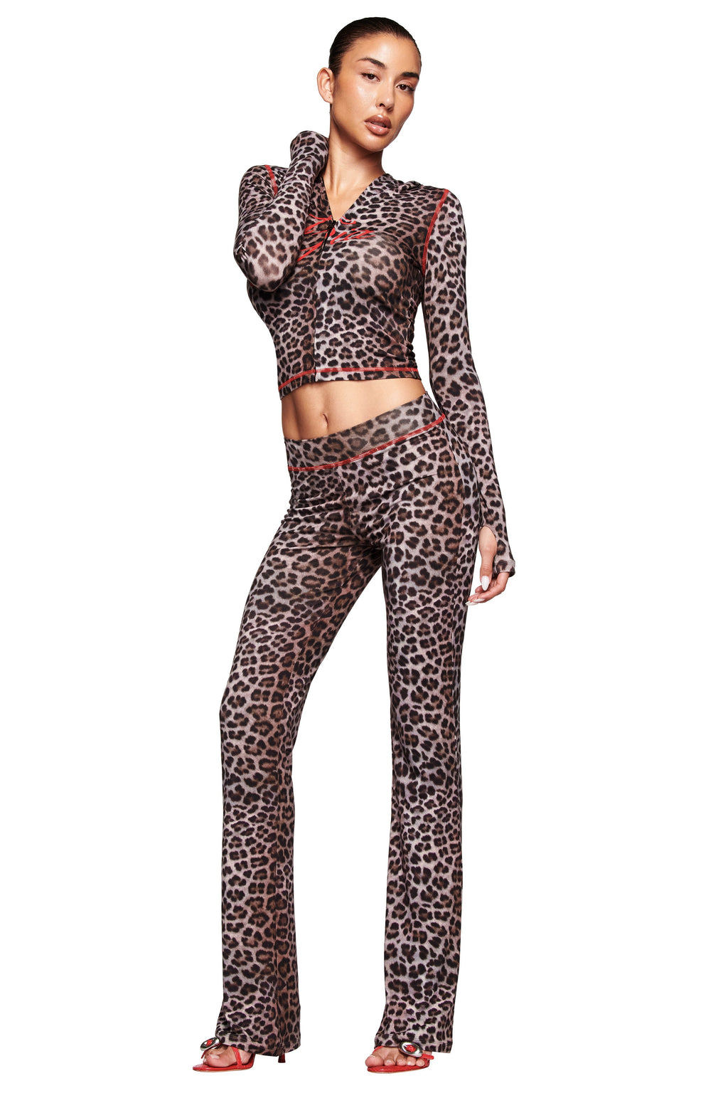 SPODNIE DRESOWE BLARE - CIEMNE LEOPARD