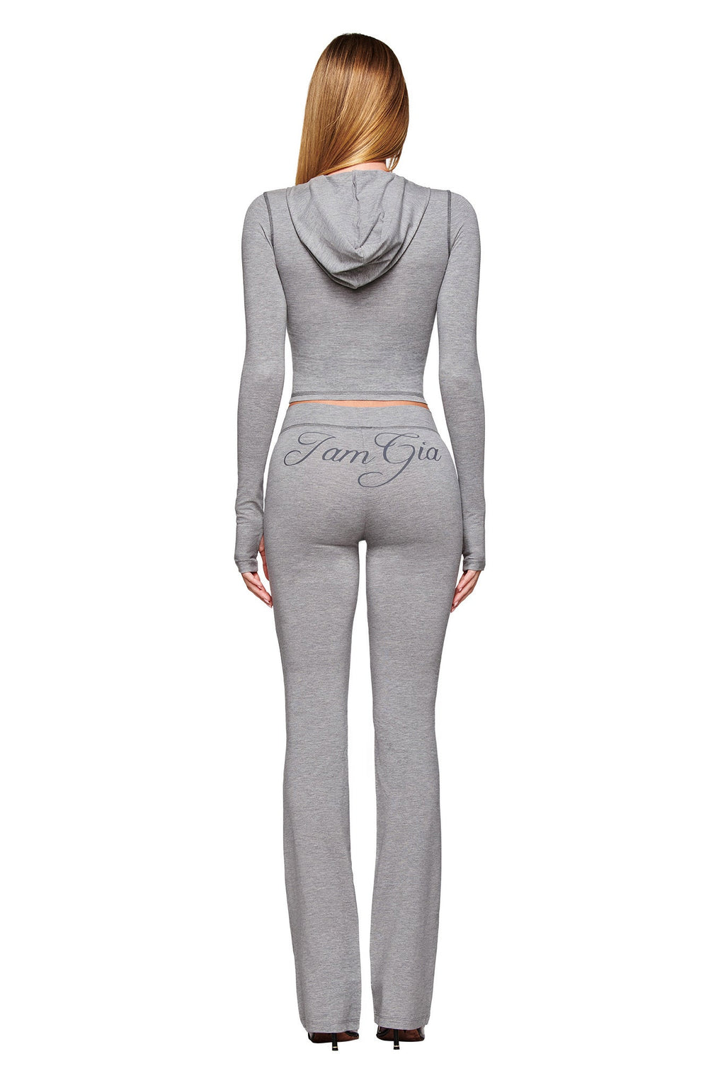 SWEAT À CAPUCHE BLARE JERSEY - GRIS : GRIS CHINÉ