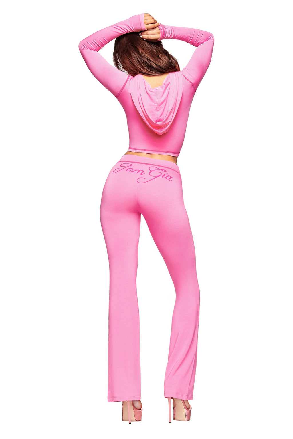 SUDADERA CON CAPUCHA BLARE - ROSA NEÓN