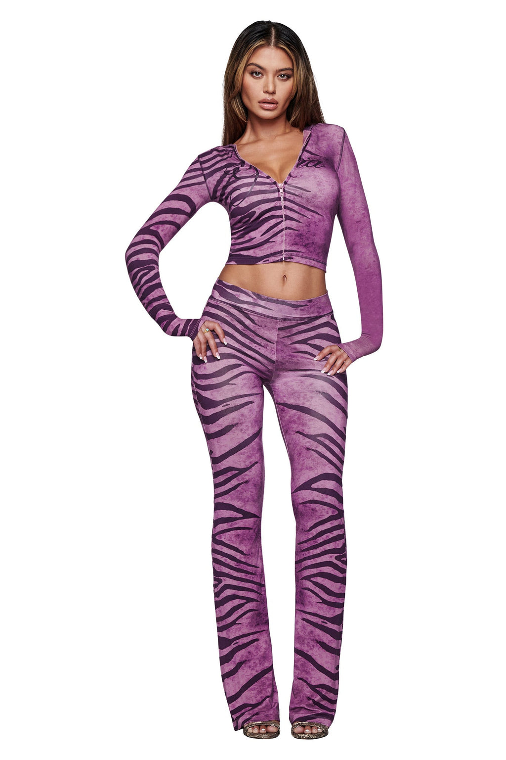 FELPA CON CAPPUCCIO BLARE - PRUGNA WILD SIDE