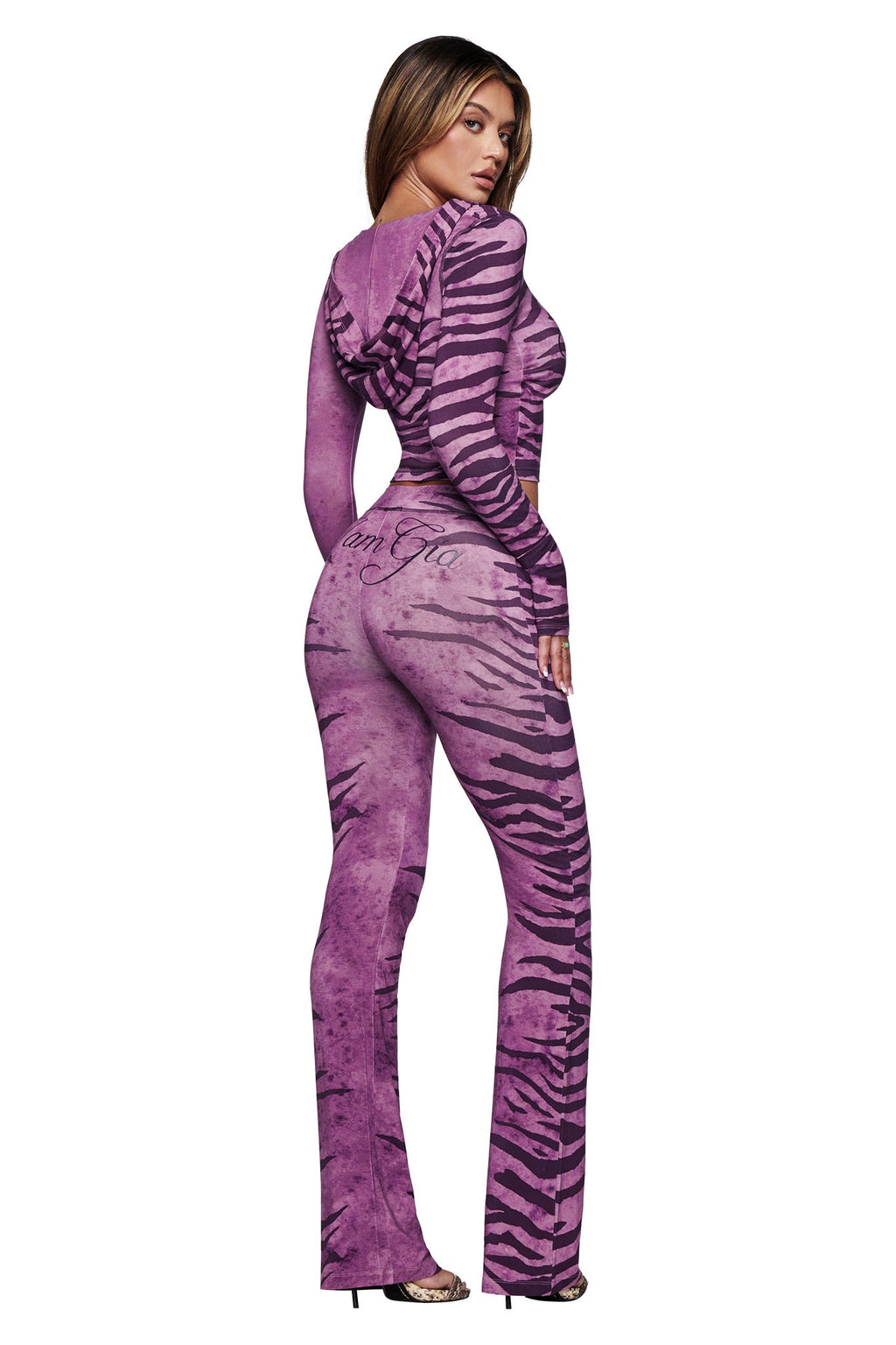 FELPA CON CAPPUCCIO BLARE - PRUGNA WILD SIDE