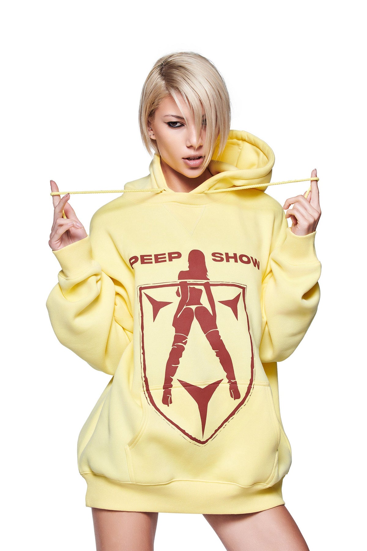 SUDADERA CON CAPUCHA DORIAN - AMARILLO