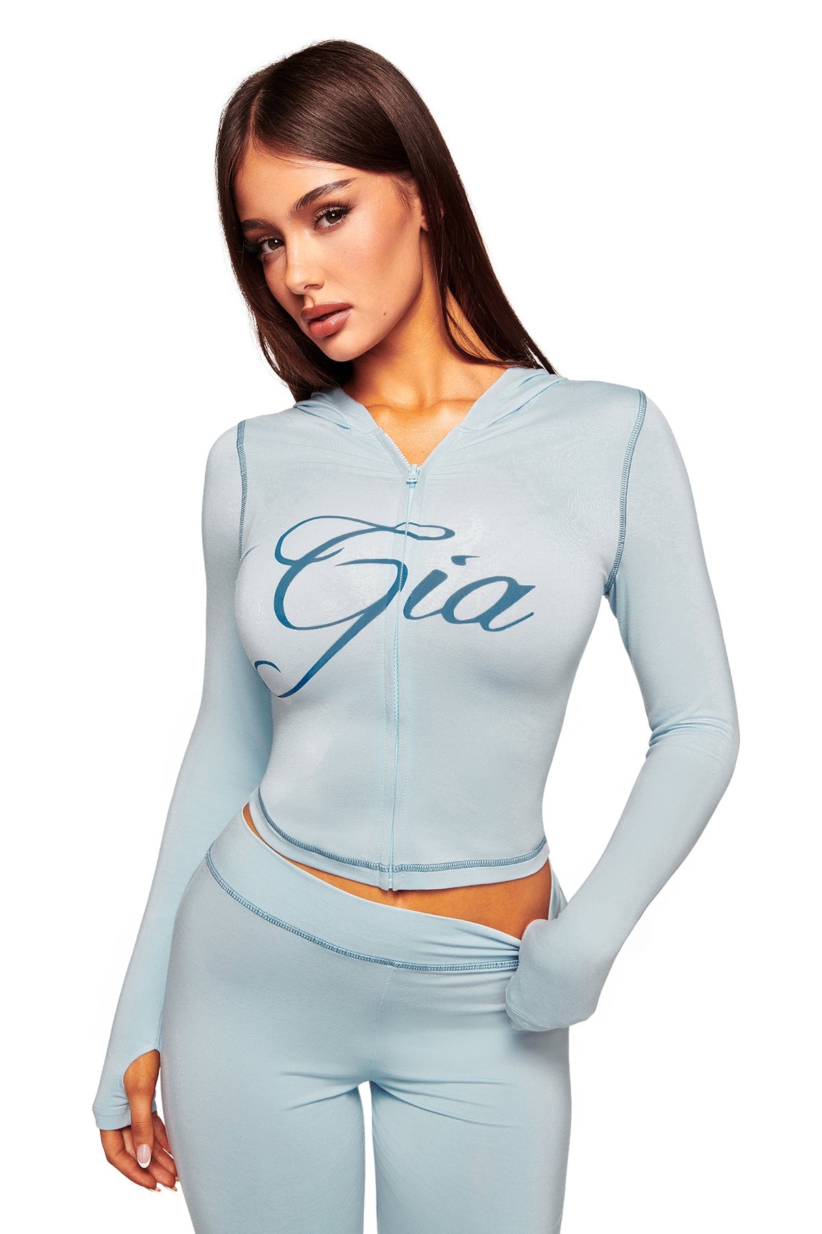 SUDADERA CON CAPUCHA BLARE - AZUL: AZUL BEBÉ