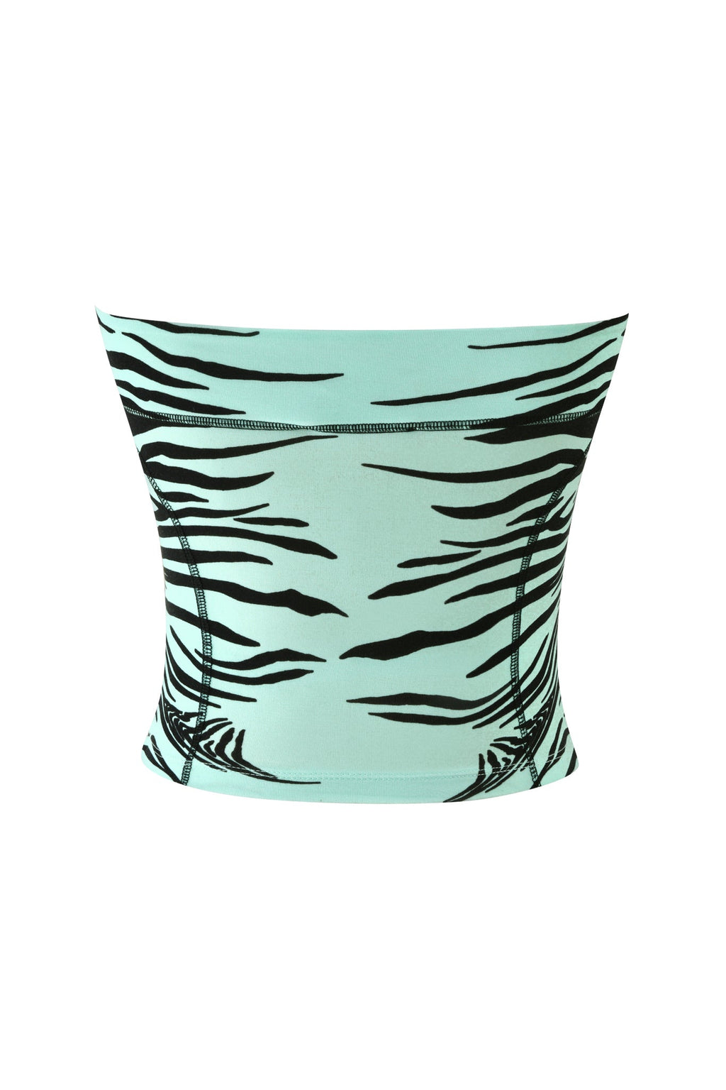 BLARE BOOB TUBE - AQUA FINE LINE ZEBRA