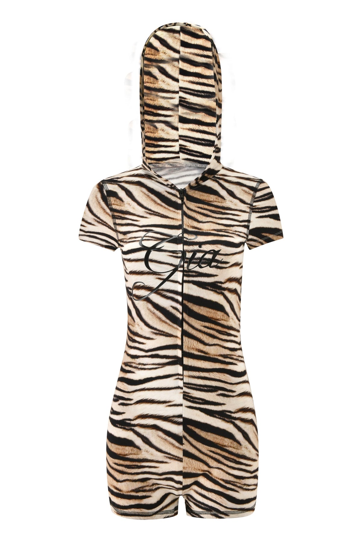 BLARE KURZARM-ROMPER - LIGHT TIGRESS