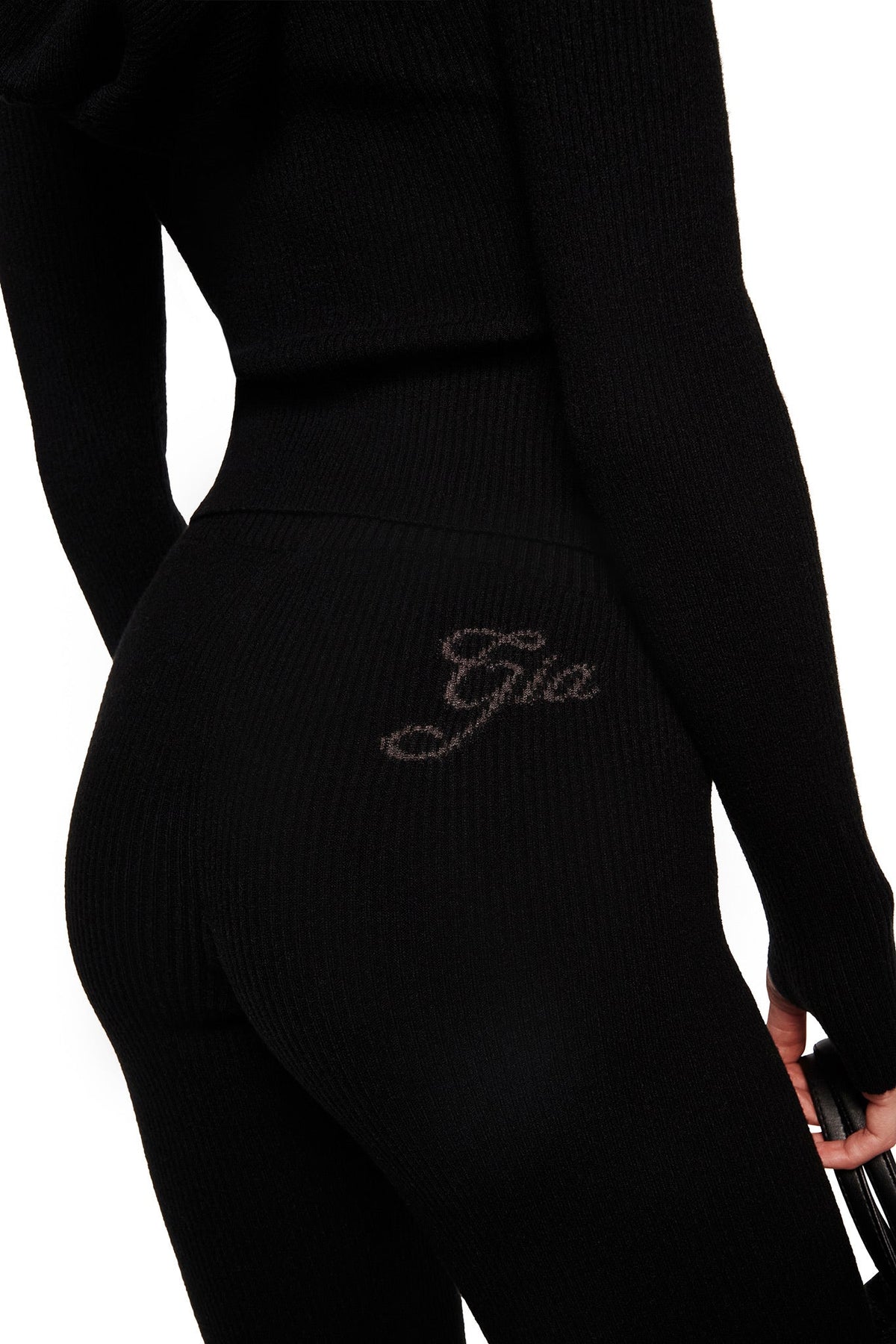 BLARE KNIT TRACKPANT - BLACK