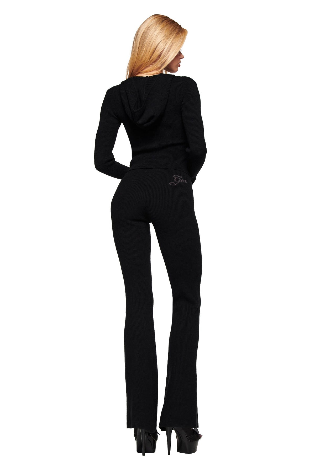 BLARE KNIT TRACKPANT - BLACK
