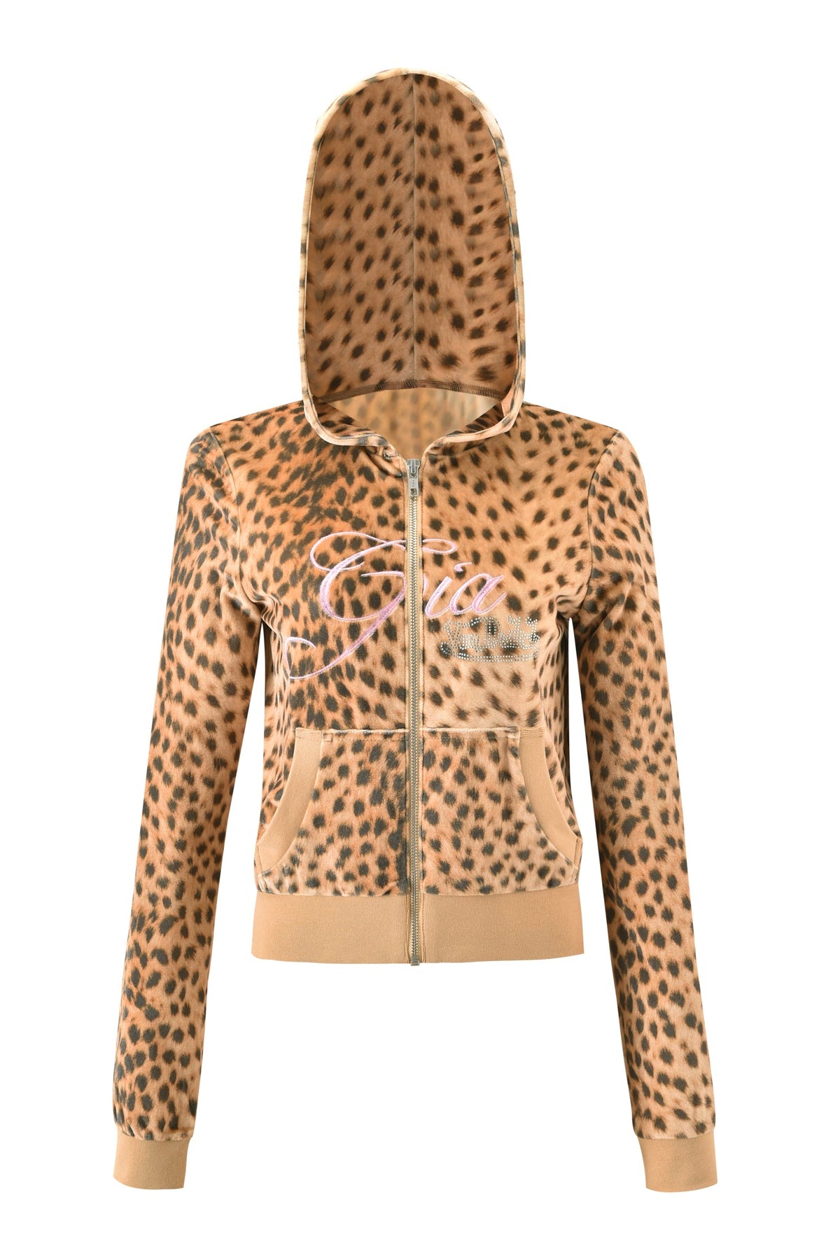 KAMERON VELOUR JACKET - LEOPARD