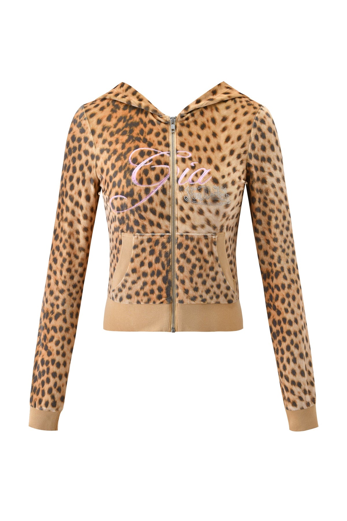 KAMERON VELOUR JACKET - LEOPARD
