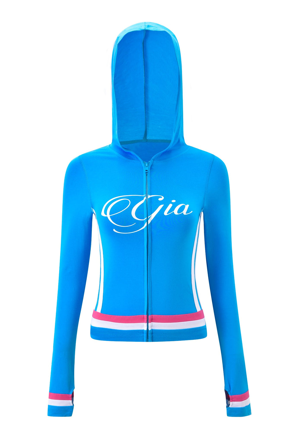 SWEAT À CAPUCHE RAYÉ BLARE - BLEU CIEL