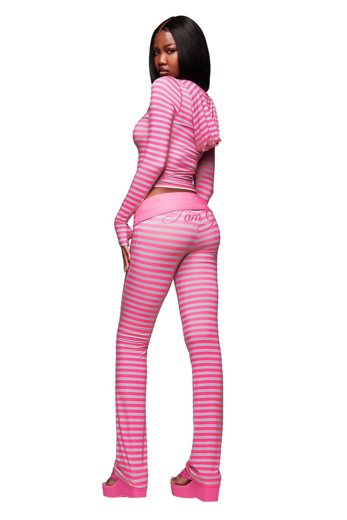 BLARE HOODIE – HOT PINK STRIPE