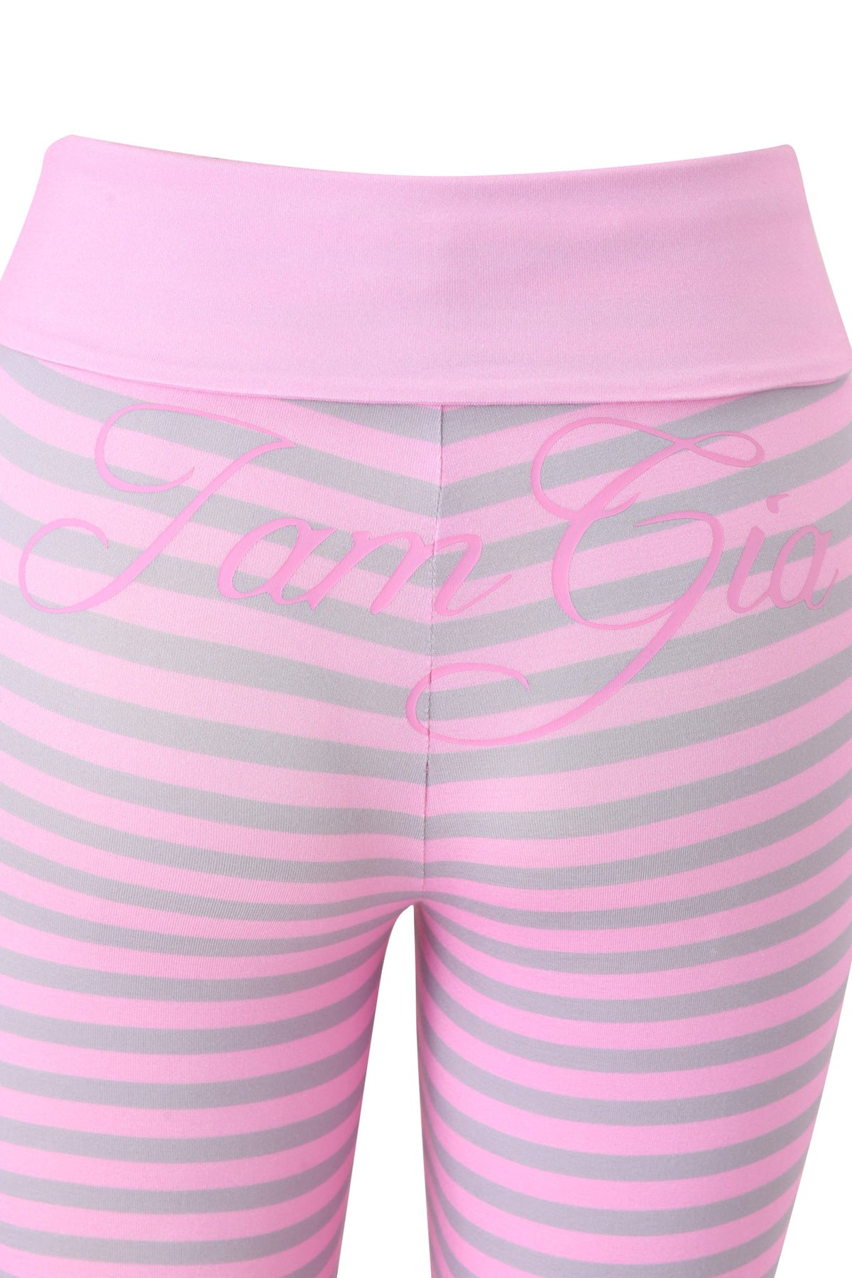 BLARE FOLDOVER TRACKPANT - LIGHT PINK STRIPE