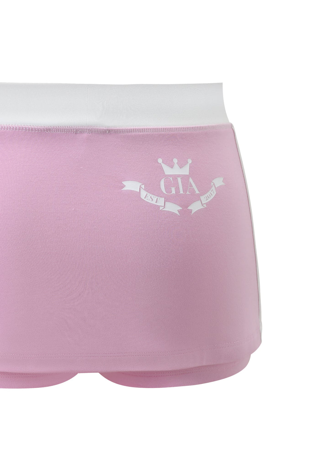 BLARE PIPING MICRO SKORT - BABY PINK AND WHITE