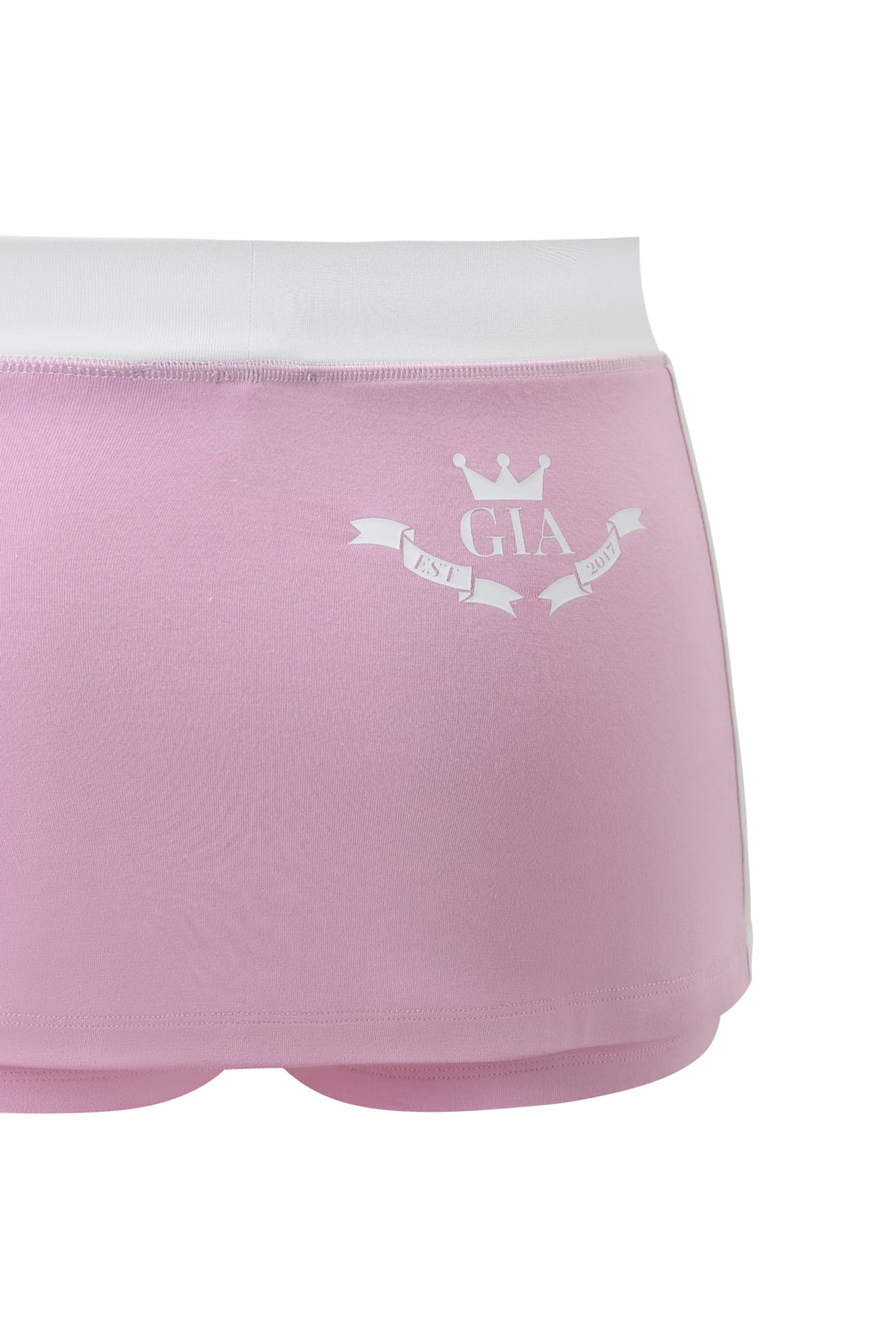 BLARE PIPING MICRO SKORT - BABY PINK AND WHITE